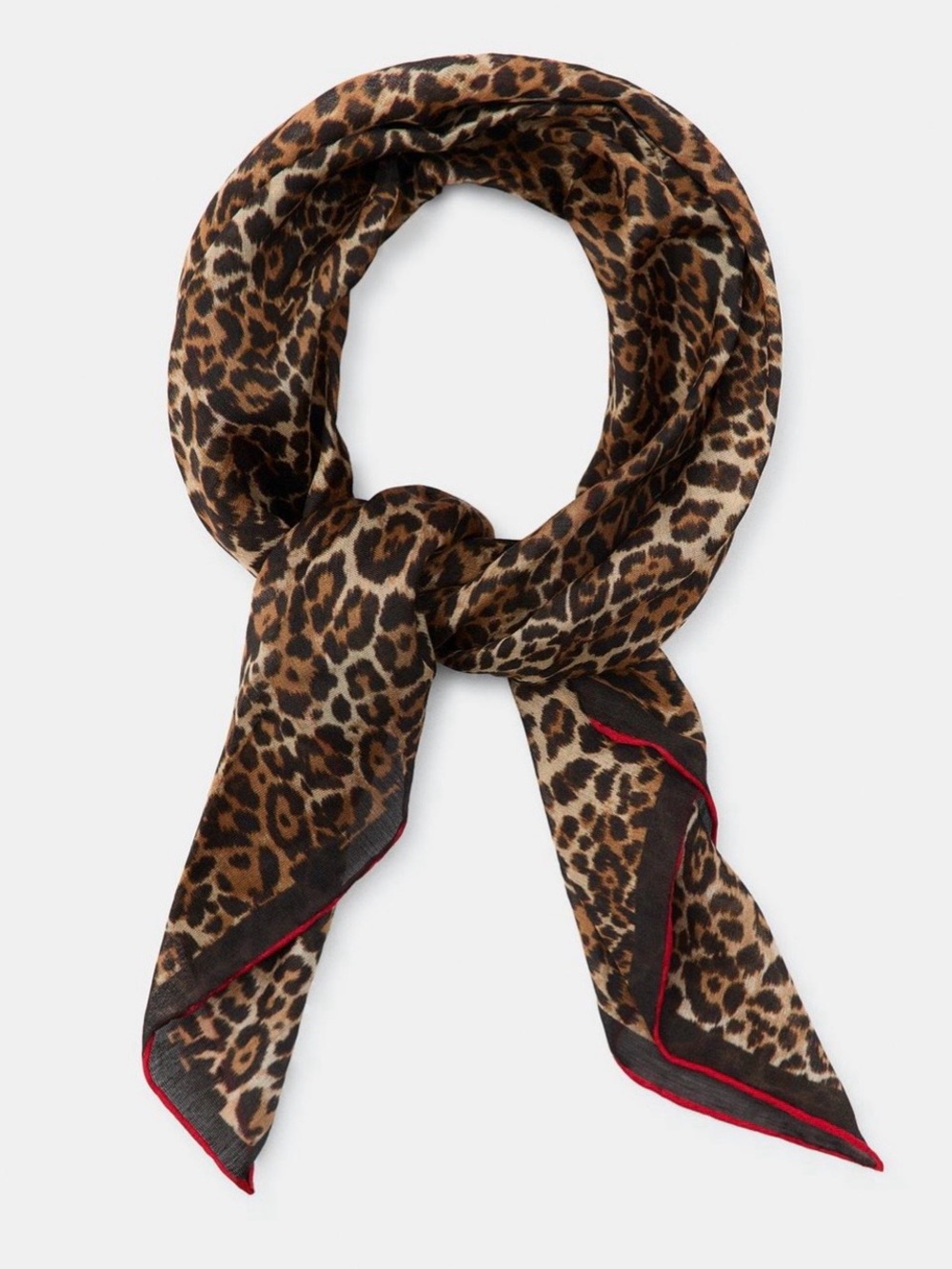 Zara Silk Blend Leopard Print Scarf. Brand new!
